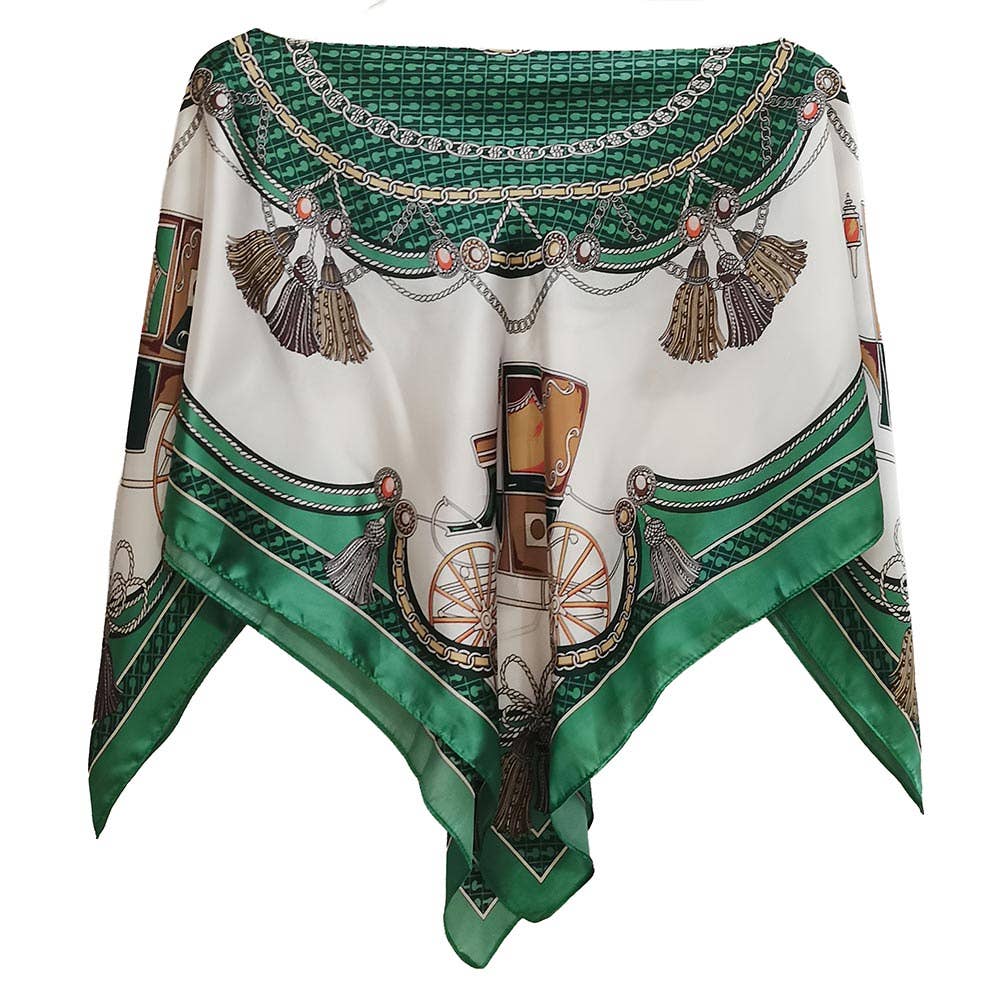 Margo Chain and Carriage Print Poncho