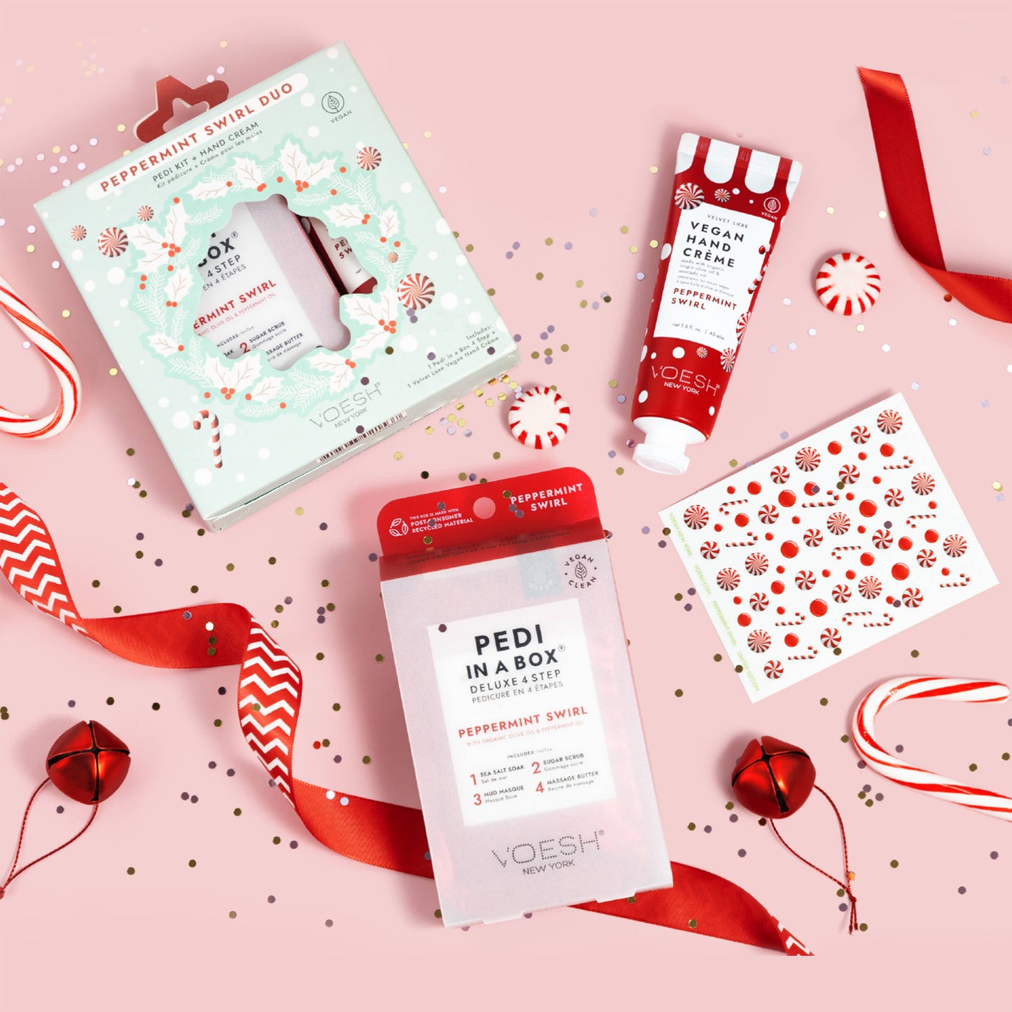 Holiday Peppermint Swirl Duo Pedi