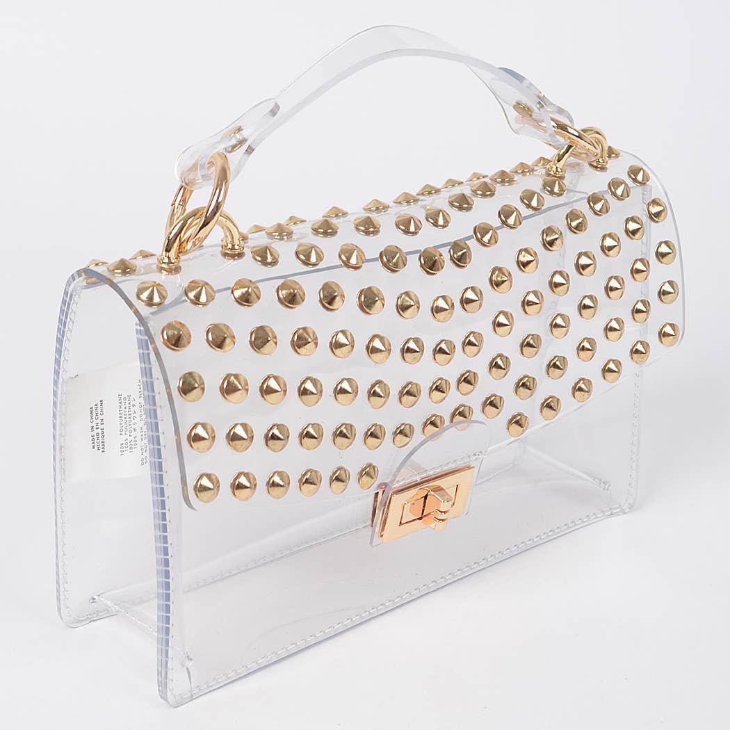 Gabriele Studded Transparent Bag
