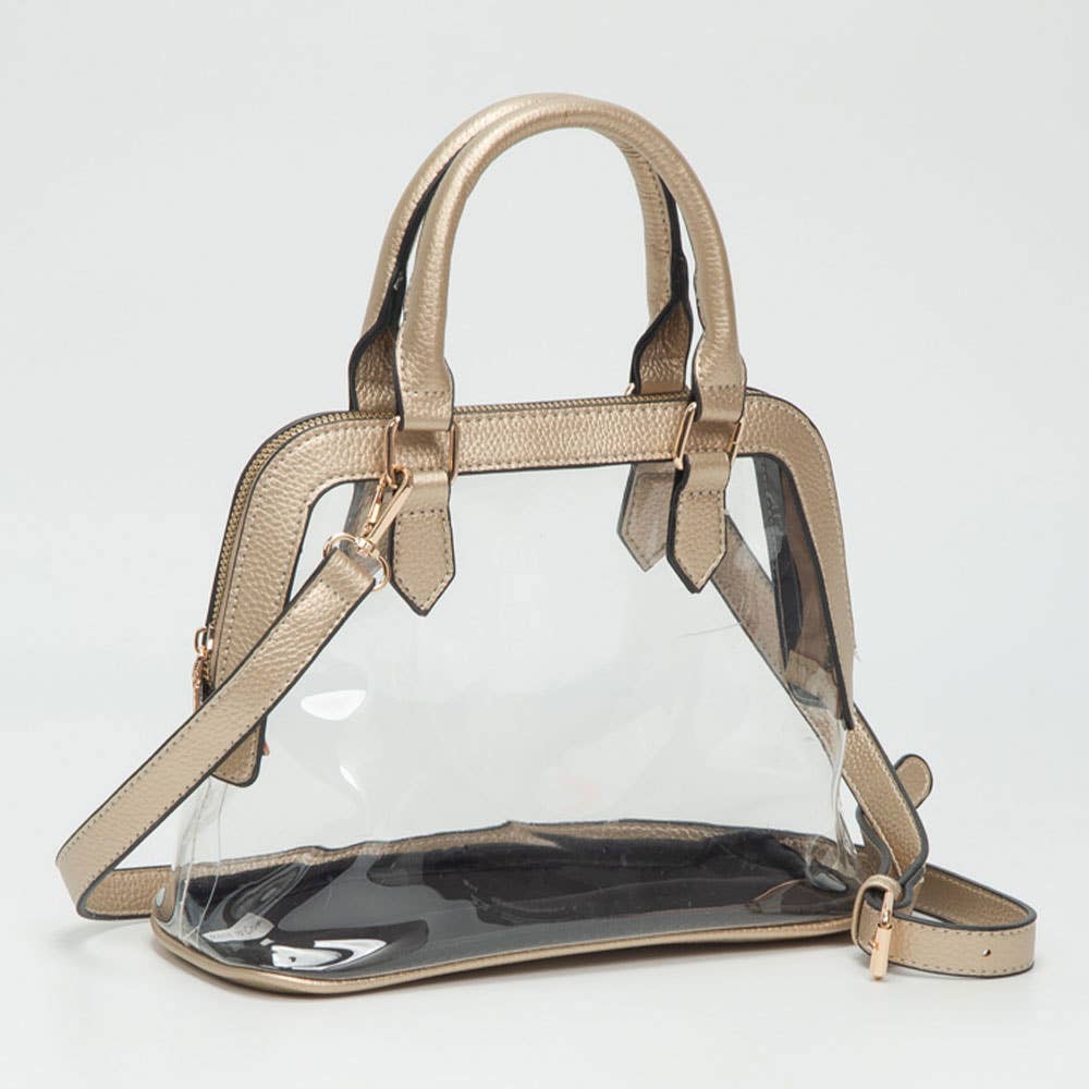 Gold Top Handle Crossbody Bag