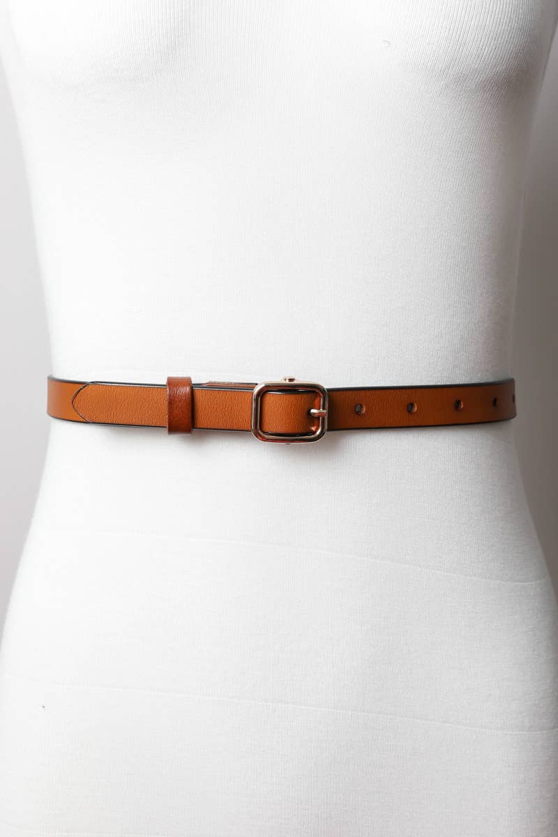 Ceinture fine classique en cuir
