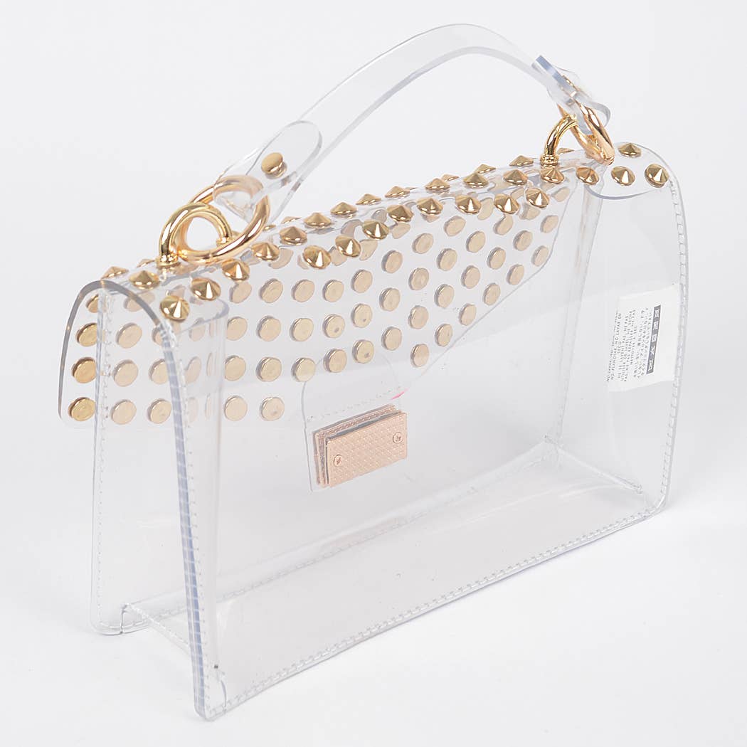 Gabriele Studded Transparent Bag