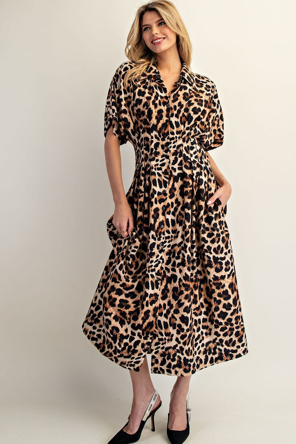 Leopard Shirt Dress