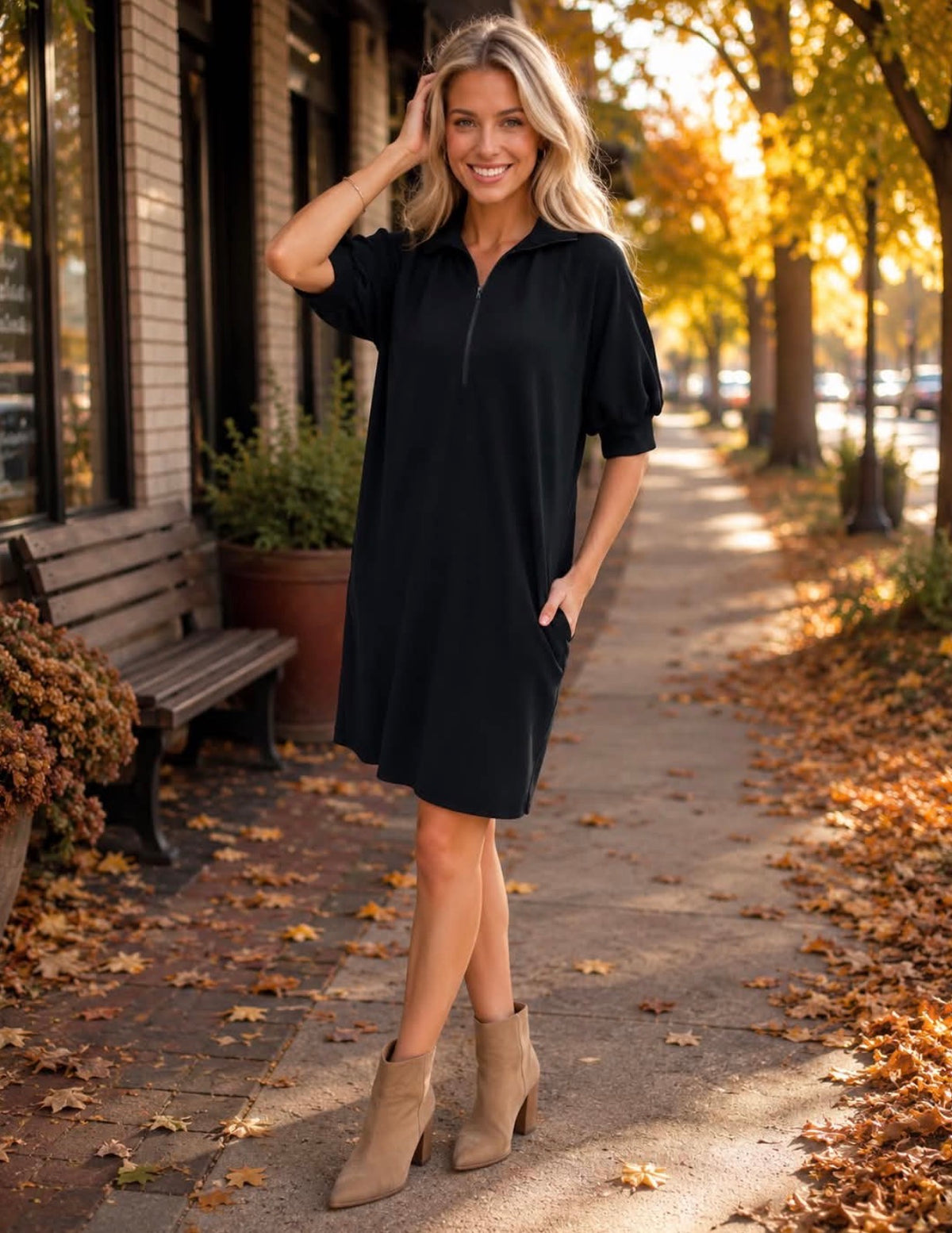 Alina Effortless Dress in Black