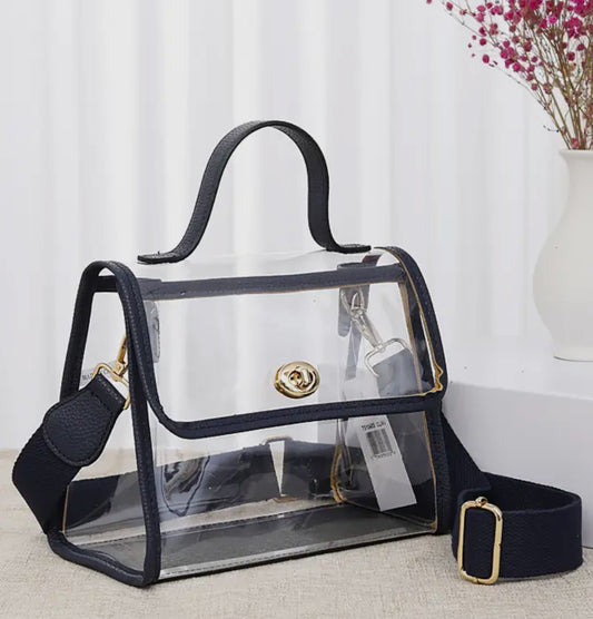 Clear Stadium Handbag Black