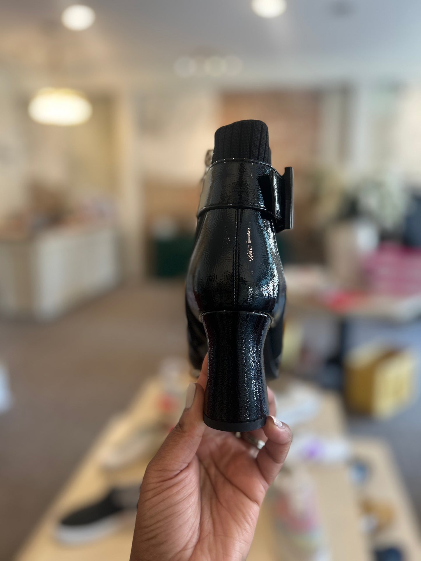 Sweater Buckle Bootie - Women's Mixed Material Ankle Boots | The Savvy Pair