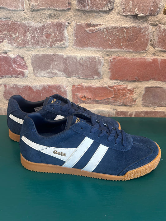 Gola Harrier Sneakers in Navy- Classic Suede Trainers | The Savvy Pair