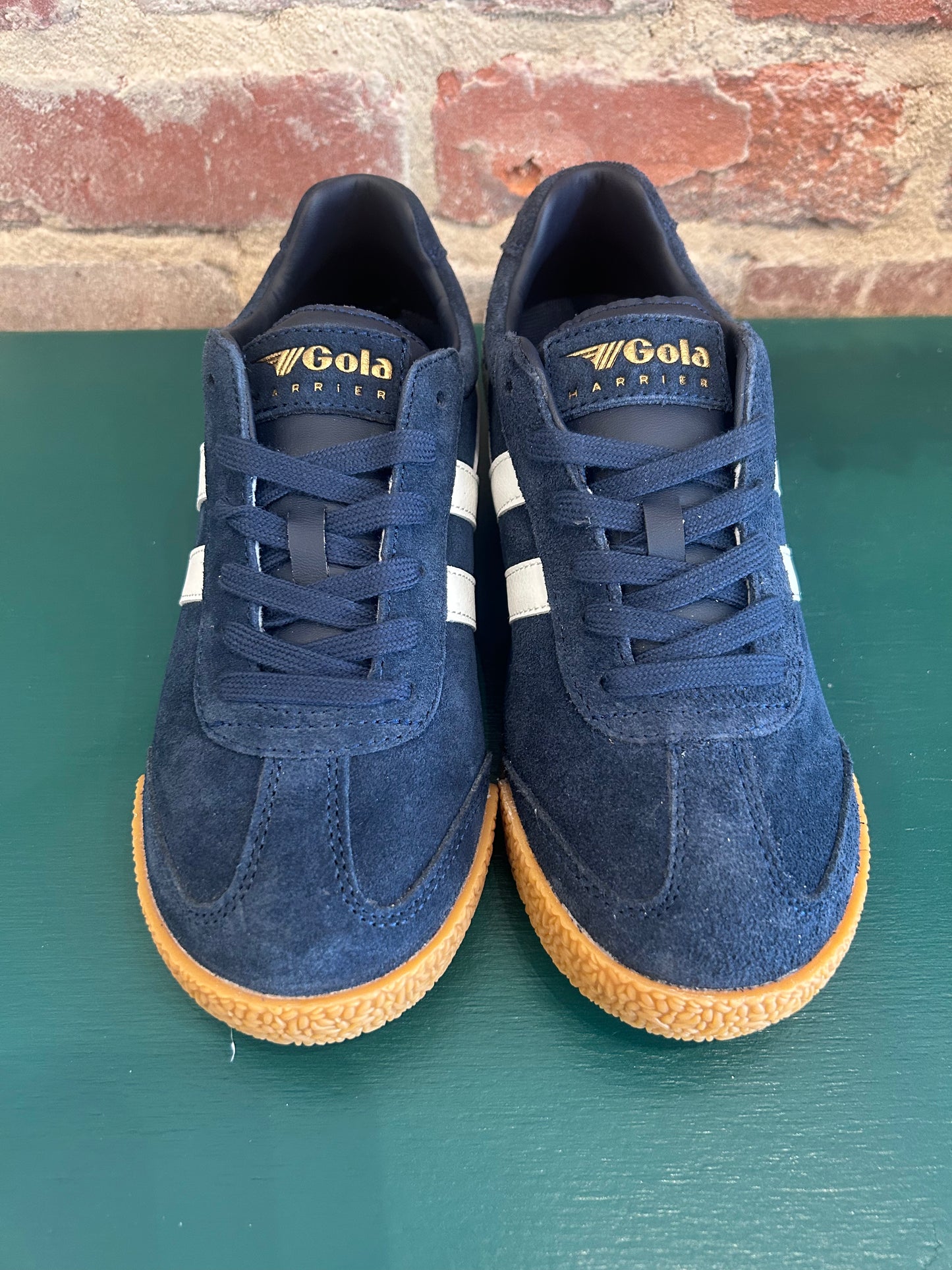 Gola Harrier Sneakers in Navy- Classic Suede Trainers | The Savvy Pair