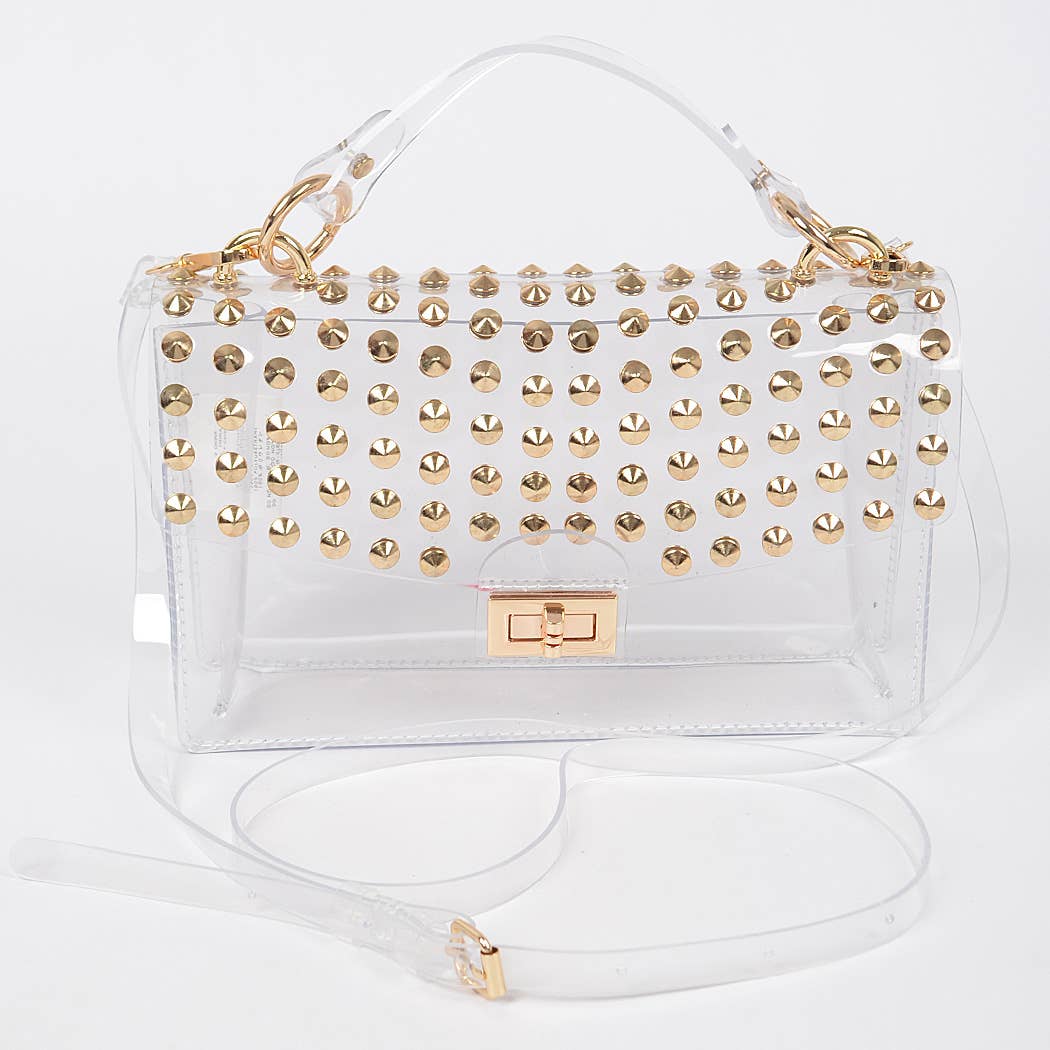 Gabriele Studded Transparent Bag