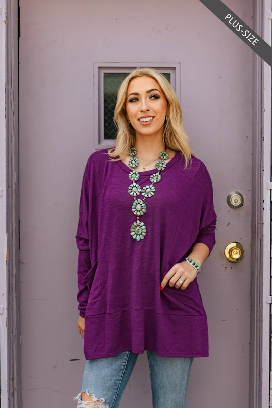 Comfy Long Sleeve Tunic Plus