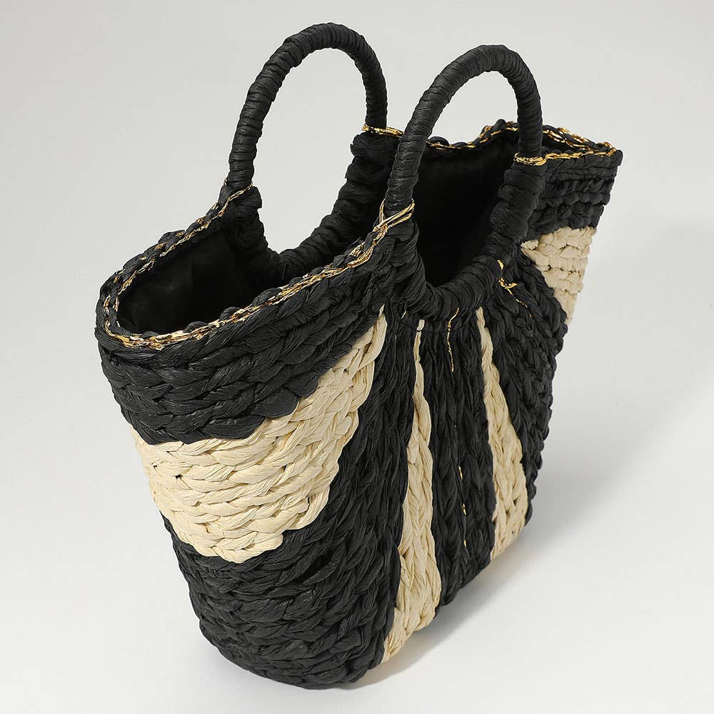 Sasha Woven Raffia Bag