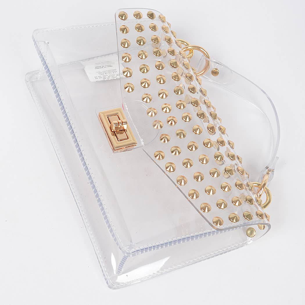 Gabriele Studded Transparent Bag