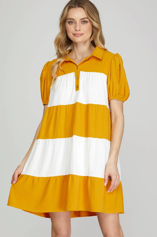 Game Day Puff Sleeve Dress