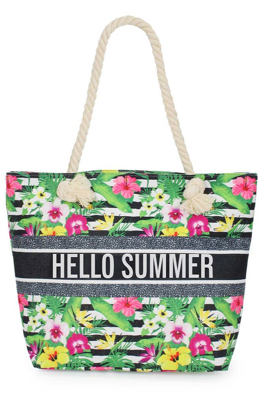 Hello Summer-Tropical Beach Bag