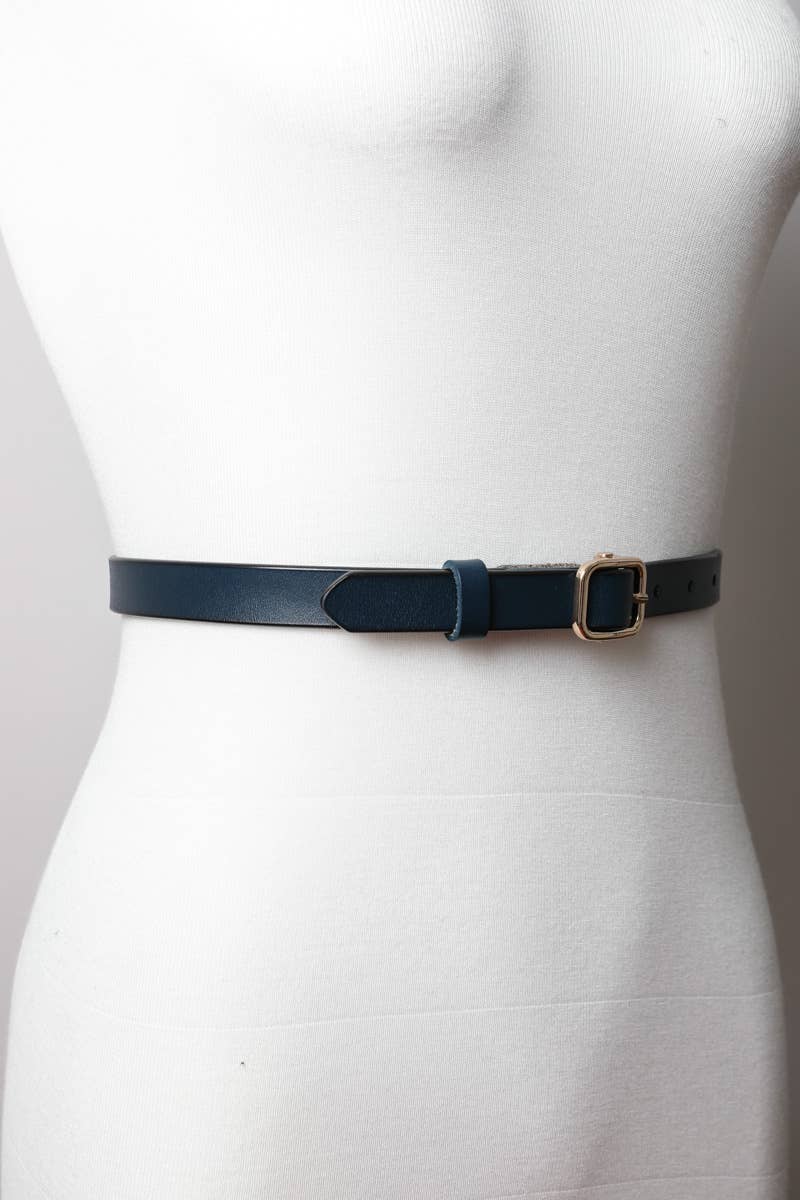 Ceinture fine classique en cuir