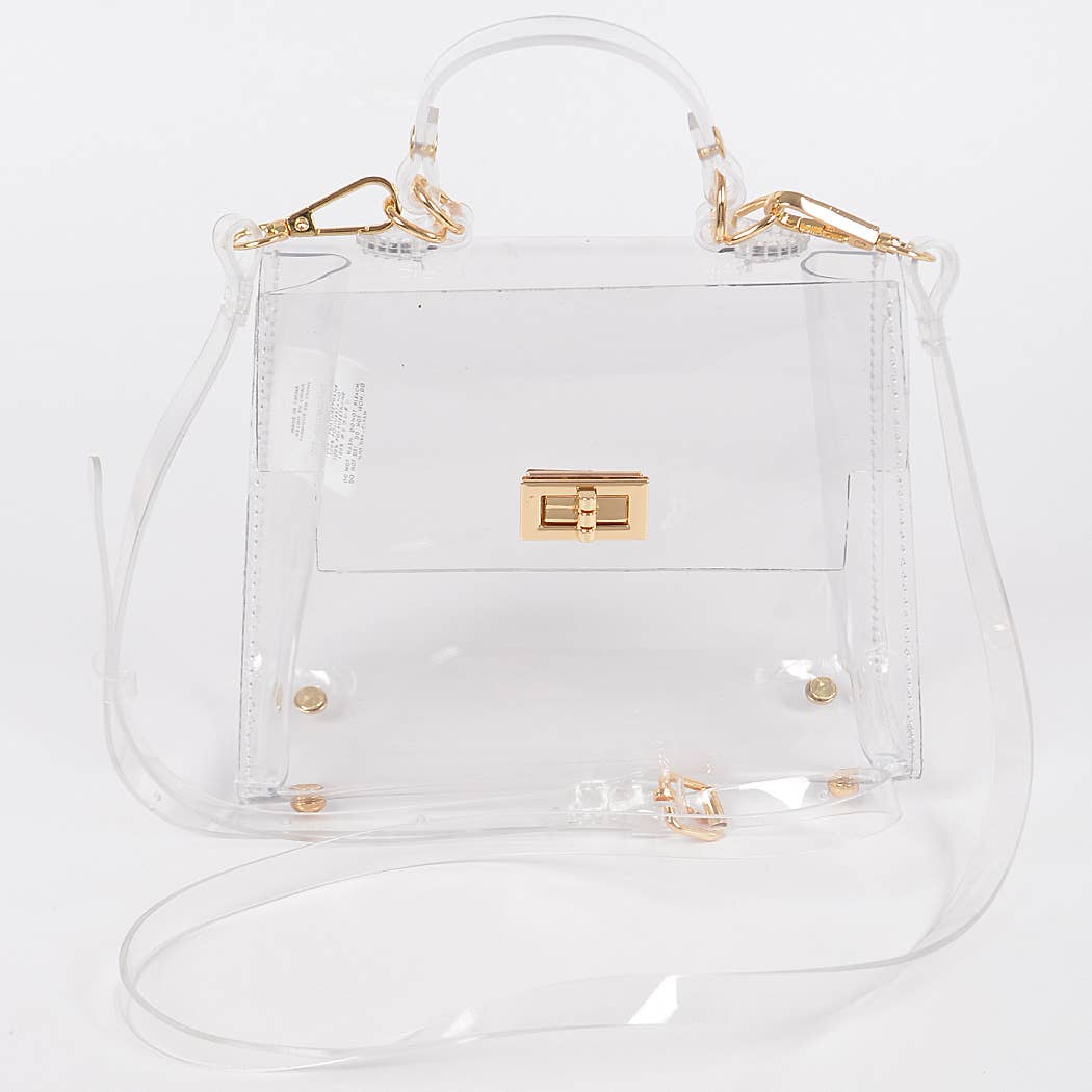 Morgan Transparent Handle Clutch