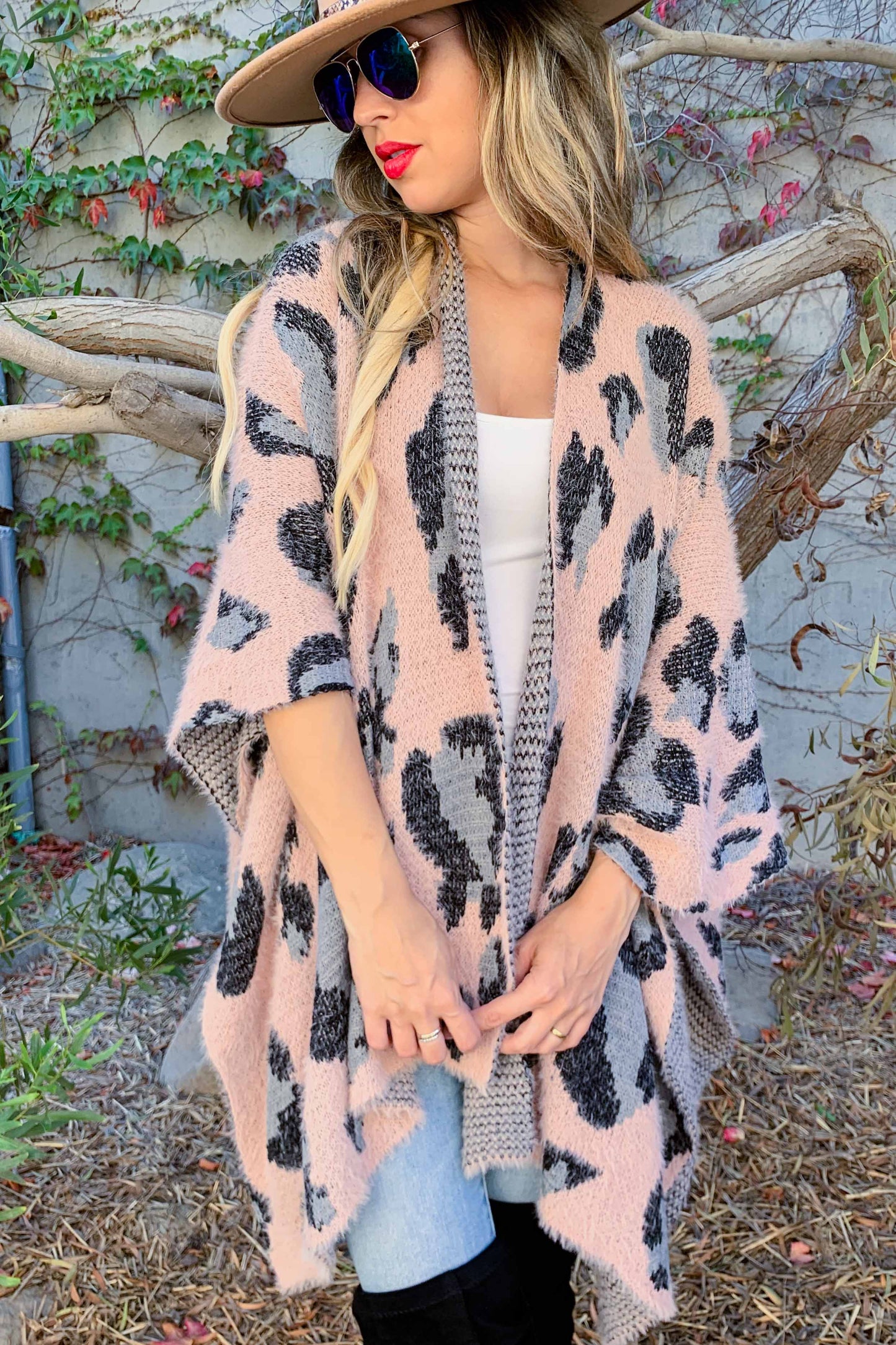 Pink Leopard Cardigan