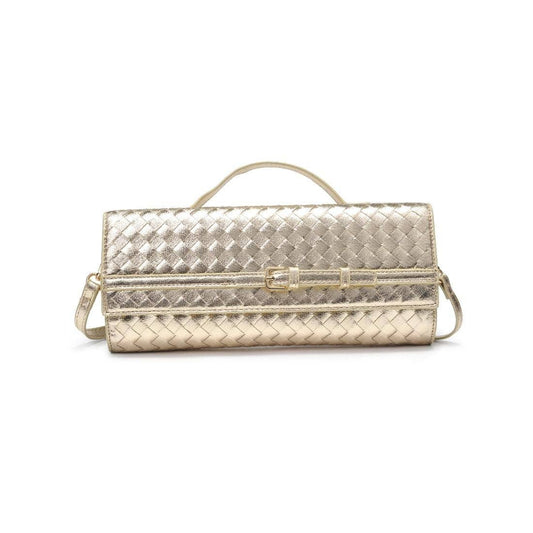 Emerson Woven Top Handle Clutch Crossbody - Vegan Leather Handbag | The Savvy Pair
