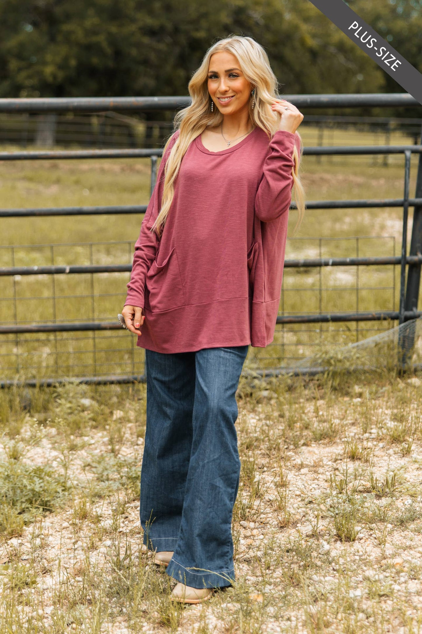 PLUS Comfy Long Sleeve Tunic