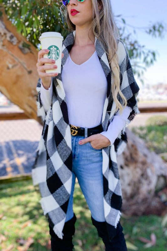 Black Buffalo Blanket Scarf