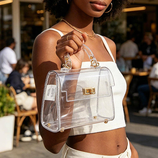 Morgan Transparent Handle Clutch