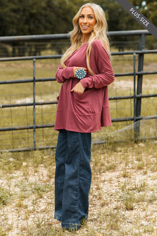 PLUS Comfy Long Sleeve Tunic