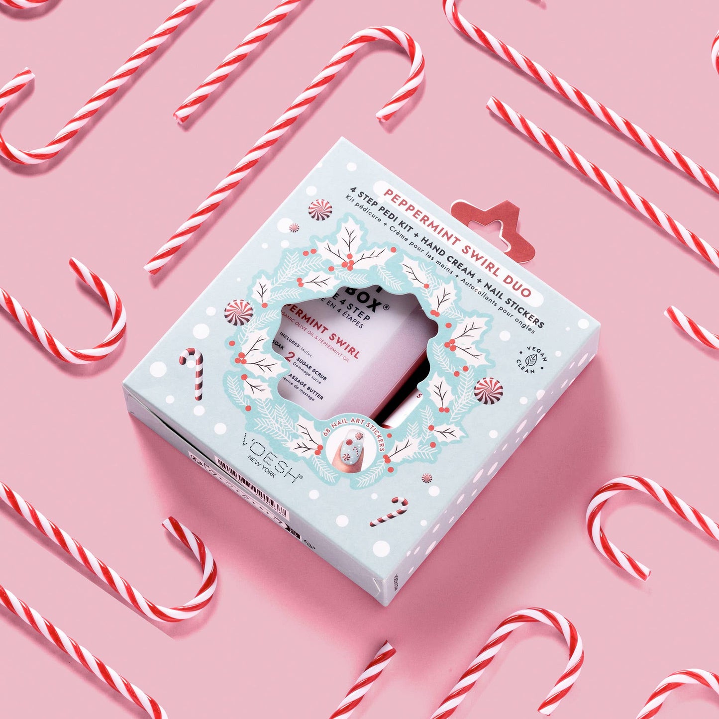 Holiday Peppermint Swirl Duo Pedi