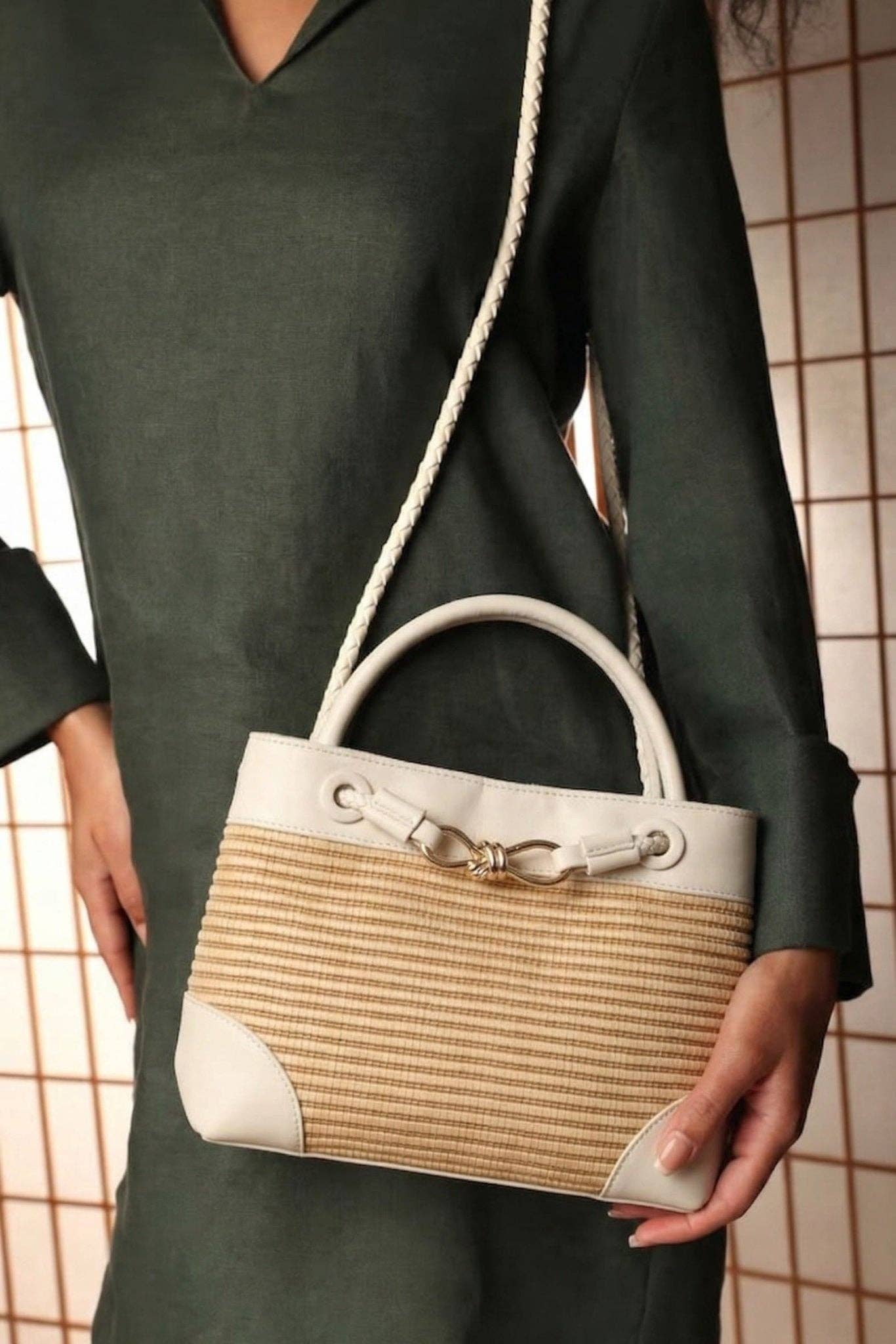 Blake Straw Crossbody Handbag
