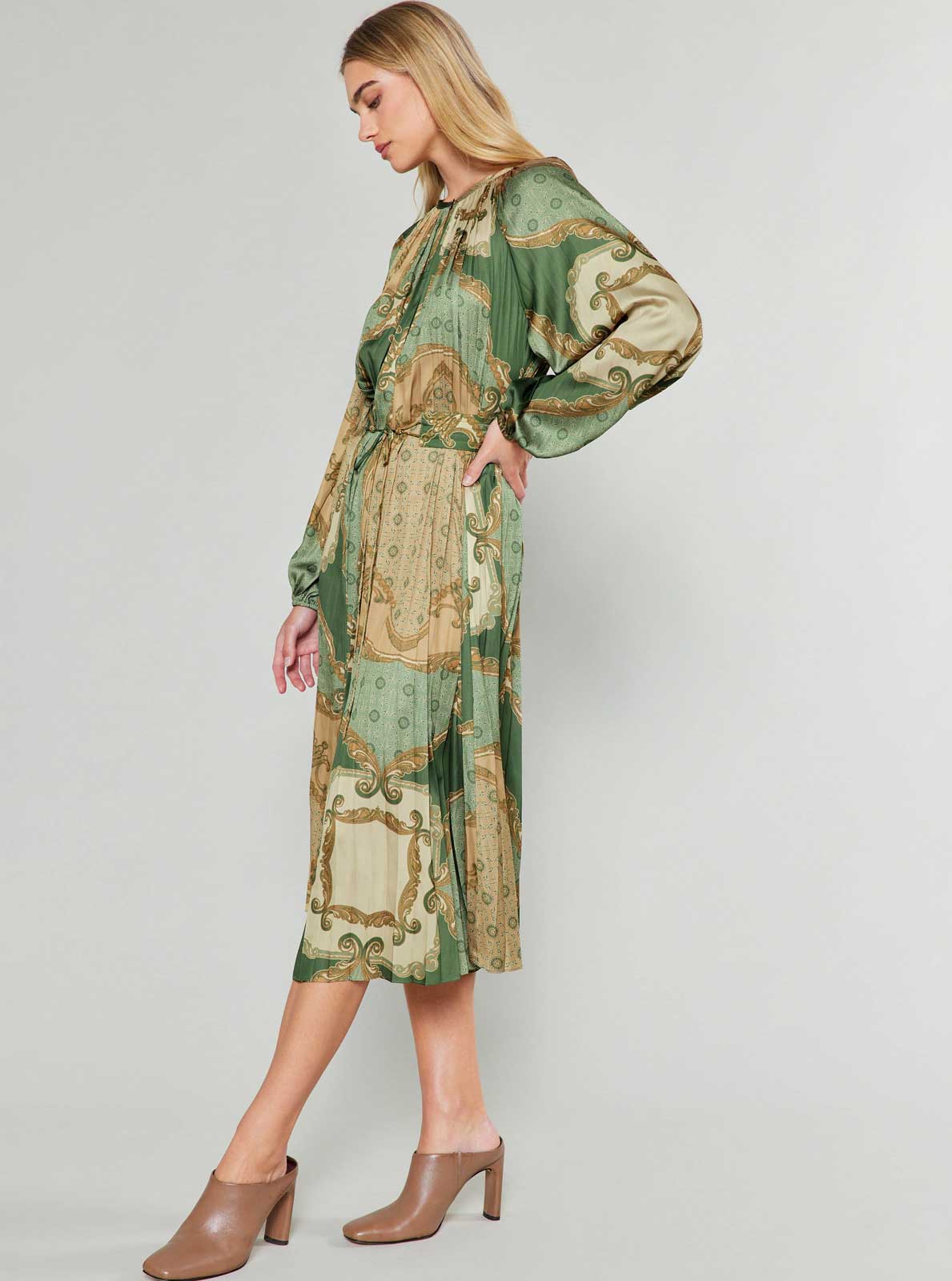 Suzanne Chain Scarf Midi Dress