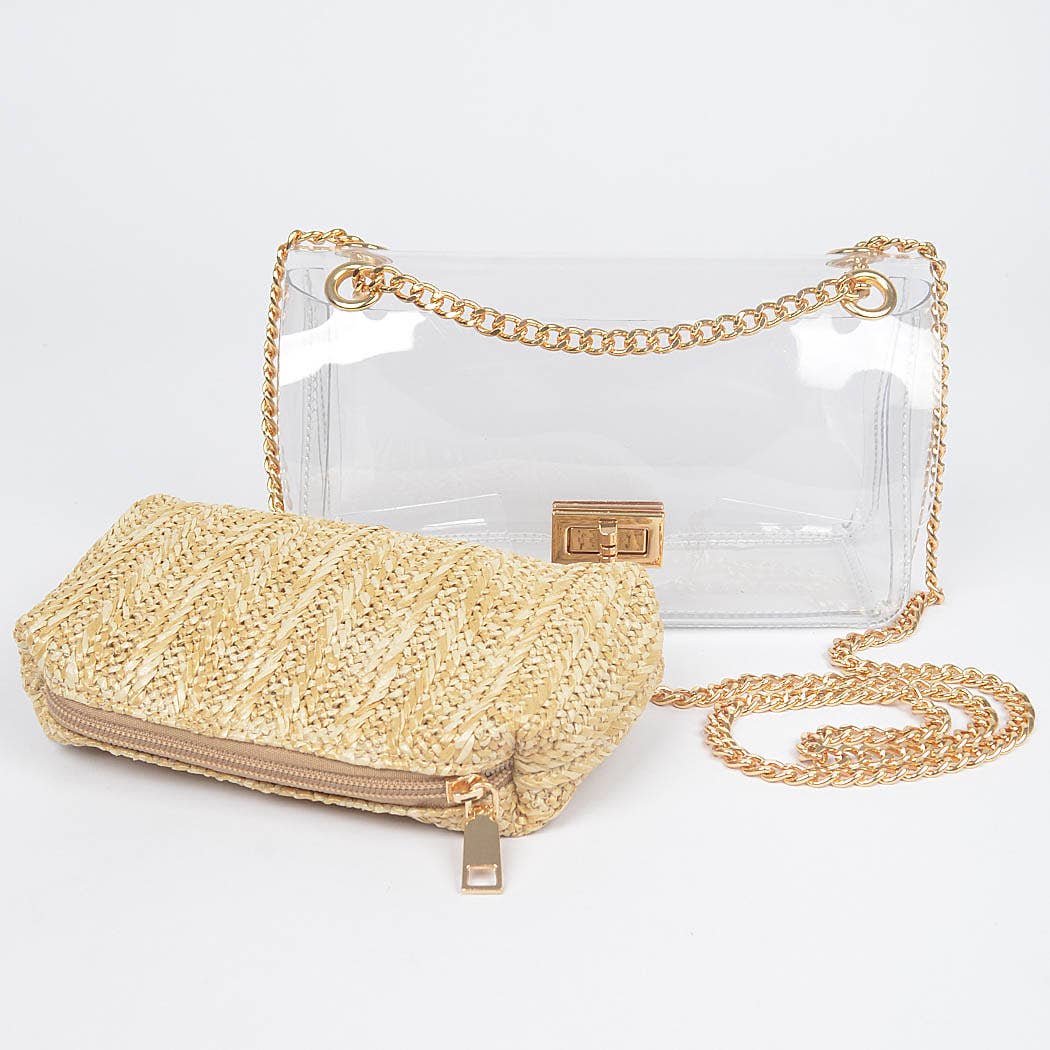 Millie Transparent Crossbody Bag W/pouch