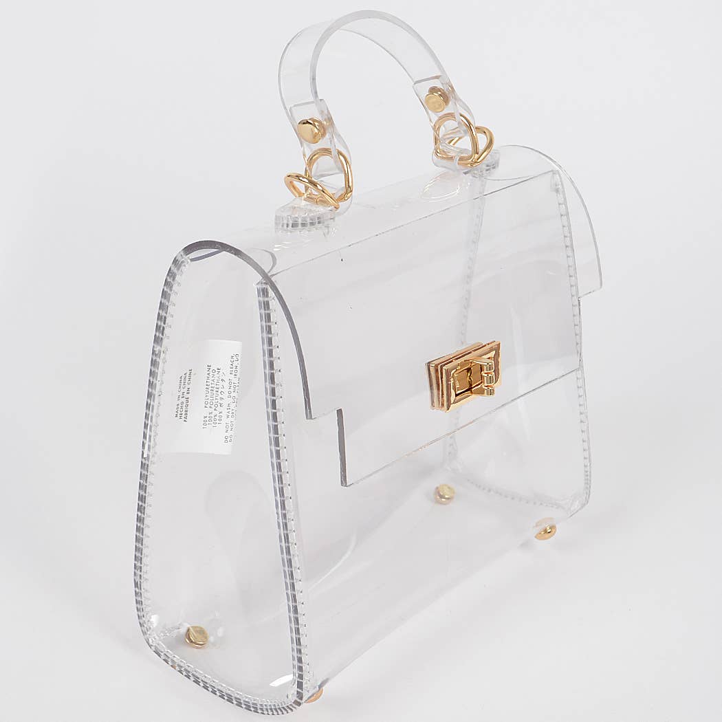 Morgan Transparent Handle Clutch