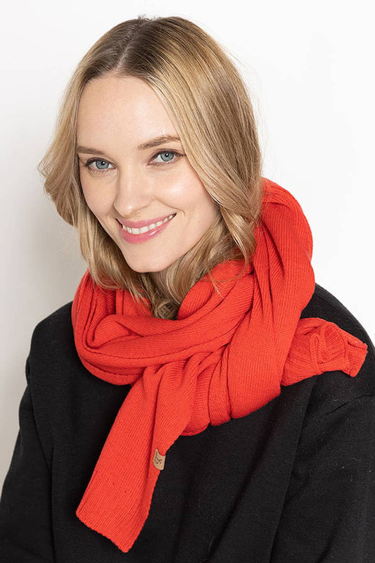 Solid Color Knit Scarf